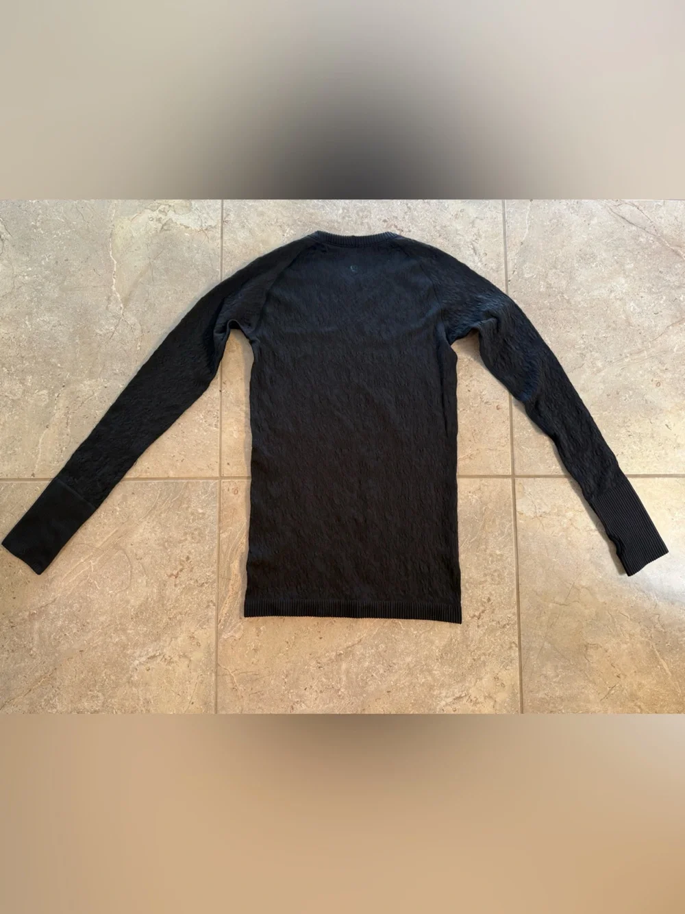 🖤Lululemon Rest Less Pullover Top Black Textured Long Sleeve Size 6 NWOT